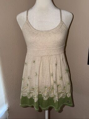 Vintage Y2K Hollister 2000s Babydoll Floral Tank Top